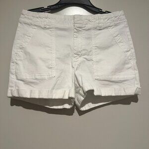 Banana Republic Authentic Chino Utility Short White Women's Size 8
